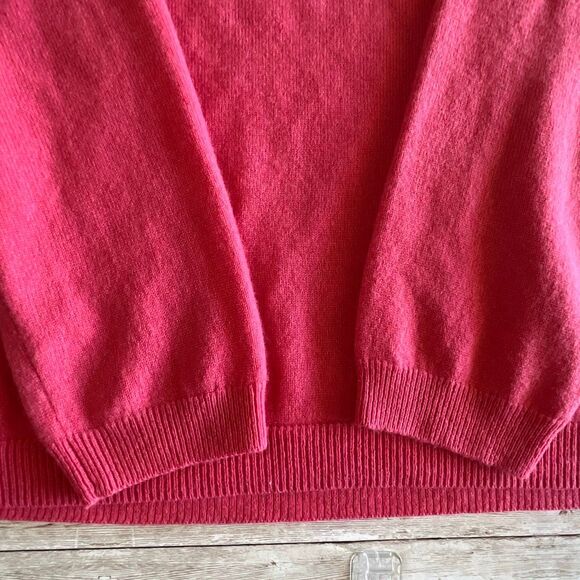 TALBOTS 100% Cashmere Sweater Large Pink Jumper Soft Lightweight Quiet Luxury - Picture 7 of 10